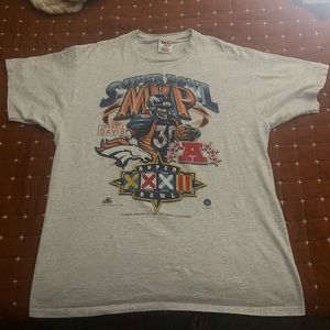 Vintage 1998 Super Bowl MVP  Terrell Davis Denver Broncos Deadstock T-Shirt XL